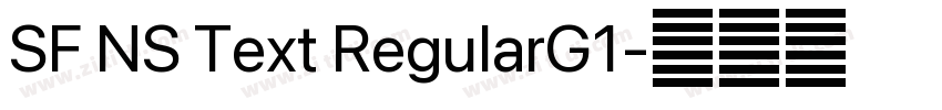 SF NS Text RegularG1字体转换